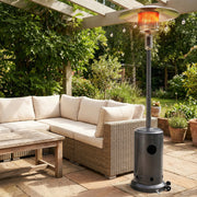 Costway - 50 000 BTU Patio Propane Gas Heater with Stainless Steel Burner-Gray