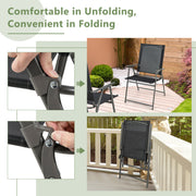 Costway - 5-Piece Foldable Outdoor Dining Set for Backyard Garden Deck