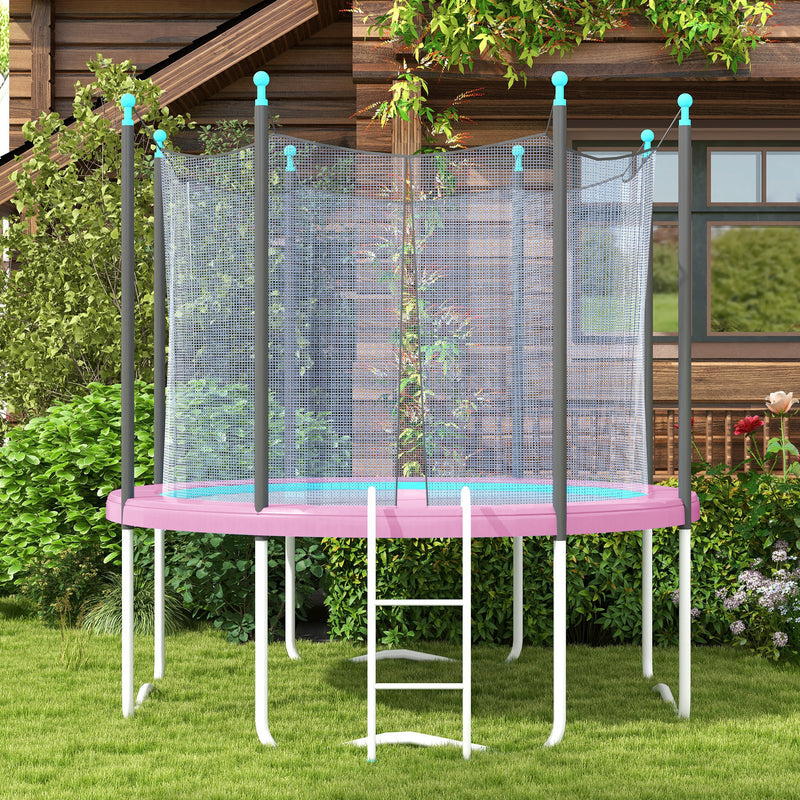 Soozier 12FT Trampoline Spring Cover, Trampoline Pad Replacement, Waterproof and Tear-Resistant, All-Weather Trampoline Accessories, No Holes for Pole, Pink