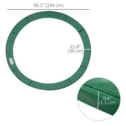 Soozier ⌀8ft Trampoline Pad ⌀96" Spring Safety Replacement Gym Bounce Jump Cover EPE Foam Green