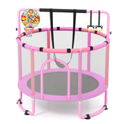 Costway - 60 inch 6-in-1 Kids Toddler Trampoline with Gymnastics Bar-Purple