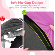 Costway - 60 inch 6-in-1 Kids Toddler Trampoline with Gymnastics Bar-Purple