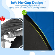 Costway - 60 inch 6-in-1 Kids Toddler Trampoline with Gymnastics Bar-Navy