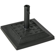 Outsunny - 26 lb Heavy Duty Patio Umbrella Base, Square Resin Market Umbrella Stand for Outdoor, Garden, Backyard, Black