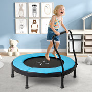 Costway - 40 Inch Trampoline for Kids Indoor Outdoor Fitness Trampoline-Blue
