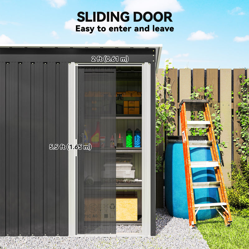 Outdoor Storage Shed - Black