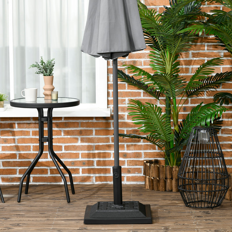26 lb Heavy Duty Patio Umbrella Base, Square Resin Market Umbrella Stand for Outdoor, Garden, Backyard, Black