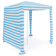 Costway - 6.6 x 6.6 Feet Foldable and Easy-Setup Beach Canopy With Carry Bag-Blue