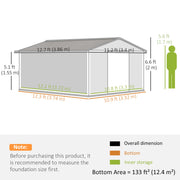 Garden Storage Shed - Yellow