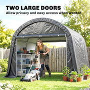 10' x 10' Outdoor Storage Tent, Heavy Duty and Waterproof Portable Shed for Bike, Motorcycle & Garden Tools