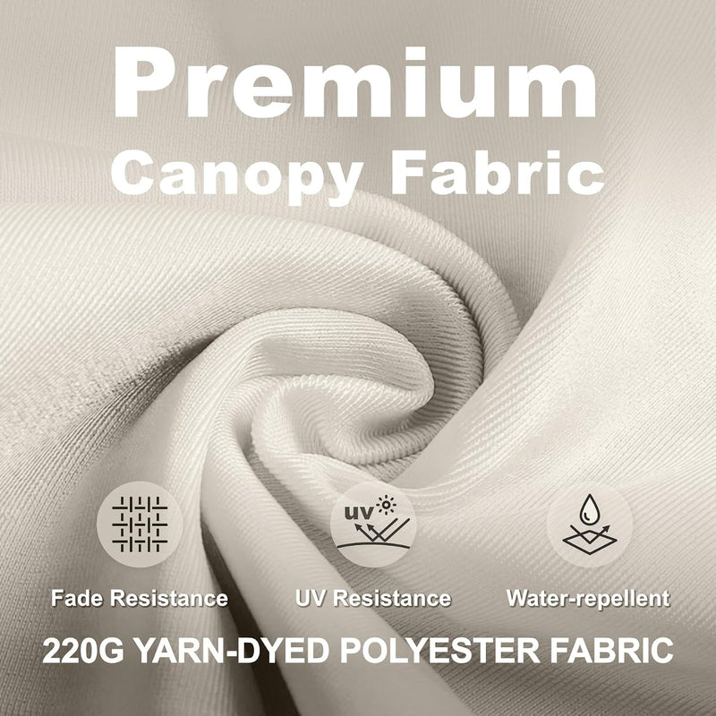 11FT Cantilever Umbrella with Base – Large Curvy Outdoor Aluminum Offset Umbrella with 360° Rotation, UV-Resistant Canopy for Patio, Garden & Backyard (Creamy White)