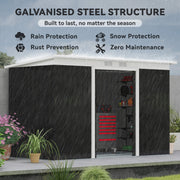9x4 Outdoor Storage Shed - Dark Grey