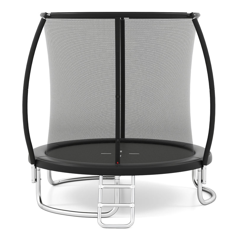 Costway - 8FT Outdoor Heavy-Duty Recreational Trampoline-Black
