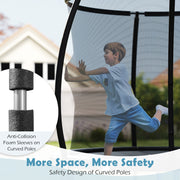 Costway - 8FT Outdoor Heavy-Duty Recreational Trampoline-Black