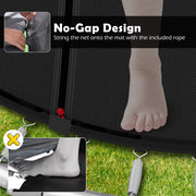 Costway - 8FT Outdoor Heavy-Duty Recreational Trampoline-Black