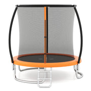 Costway - 8FT Outdoor Heavy-Duty Recreational Trampoline-Orange