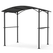 Costway - 8 x 5 x 7 FT Grill Gazebo Outdoor BBQ Canopy with Metal Frame-Gray