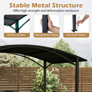 Costway - 8 x 5 x 7 FT Grill Gazebo Outdoor BBQ Canopy with Metal Frame-Gray