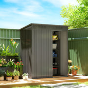 5.2' x 3.5' Outdoor Storage Shed, Easy to Assemble Metal Garden Shed, for Backyard, Lawn, Patio, Dark Grey