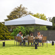 Costway - 9.5 x 9.5 Feet Pop up Canopy Tent with Adjustable Heights-White
