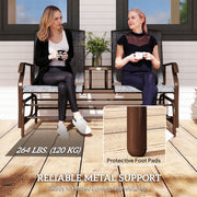 Outsunny - Patio Glider Rocking Chair 2 Person Outdoor Loveseat Rocker Garden Furniture Bench, Grey