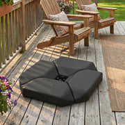 4PCs Cantilever Umbrella Base Weights for Offset Banana Parasol, HDPE Water or Sand Filled Patio Umbrella Weights