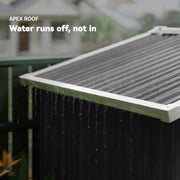 6.5' x 4' Outdoor Storage Shed, Metal Garden Shed with Lockable Double Doors, 4 Vents, Dark Grey
