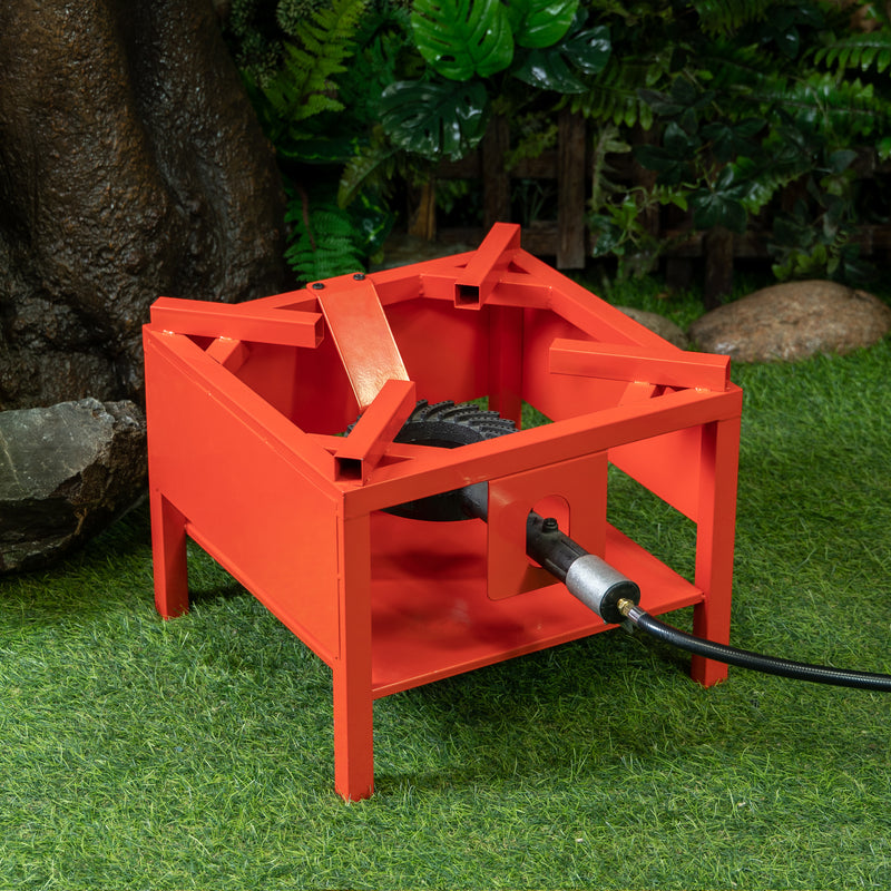 Deko Living - Outdoor Square Propane Gas Burner Cooker Stand 65,000 BTU with Hose and Regulator