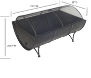Deko Living - 35 Inch Rectangular Outdoor Metal Wood Burning Barrel Firepit with Screen Lid and Poker