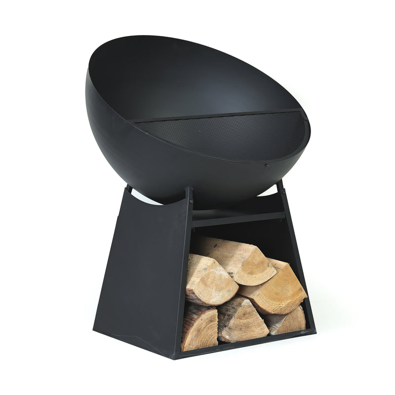 Deko Living - 30 Inch Round Outdoor Steel Wood Burning Fire Pit