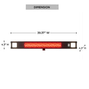 Deko Living - 1500W Wall Mounted Infrared Heater with Carbon Fiber Tube