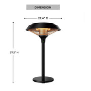 Deko Living - 1500W Table Top Electric Heater with Carbon Fiber Tube
