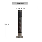 Deko Living - 1500W Electric Column Heater with Halogen Tube