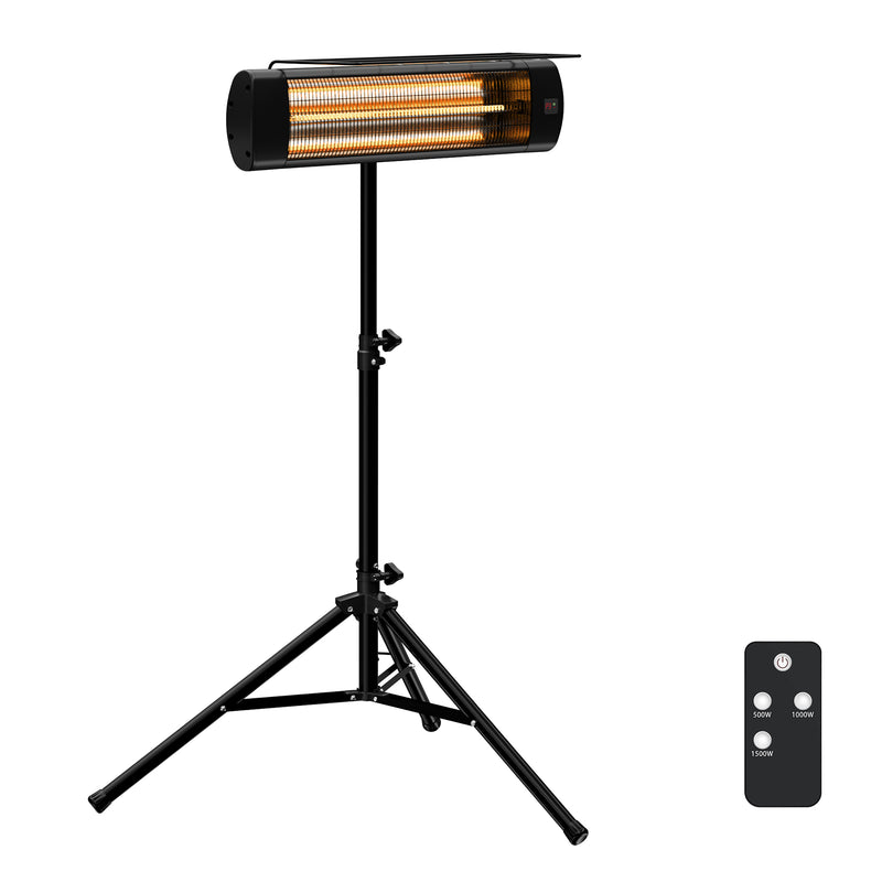 Deko Living - 1500W Hanging Infrared Stand Heater with Carbon Fiber
