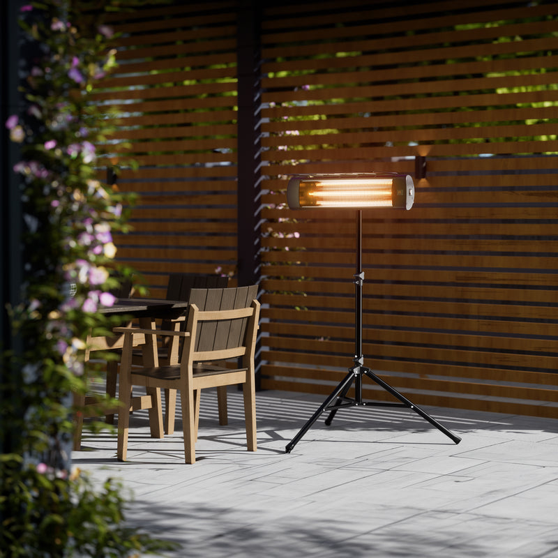 Deko Living - 1500W Hanging Infrared Stand Heater with Carbon Fiber