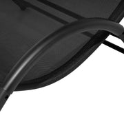 Deko Living - Outdoor Double Chaise Textilene Lounge Daybed with Canopy and Headrest Pillows