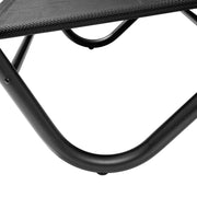 Deko Living - Outdoor Double Chaise Textilene Lounge Daybed with Canopy and Headrest Pillows
