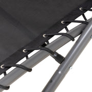 Deko Living - Outdoor Cushioned Chaise Lounge with Canopy and Headrest Pillow