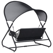 Deko Living - Outdoor 3 Seat Cushioned Swing Chair with Textilene Canopy