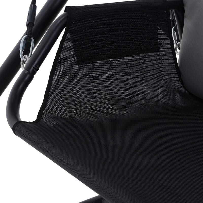 Deko Living - Outdoor 3 Seat Cushioned Swing Chair with Textilene Canopy