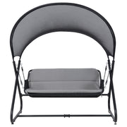 Deko Living - Outdoor 3 Seat Cushioned Swing Chair with Textilene Canopy