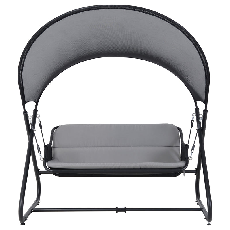 Deko Living - Outdoor 3 Seat Cushioned Swing Chair with Textilene Canopy