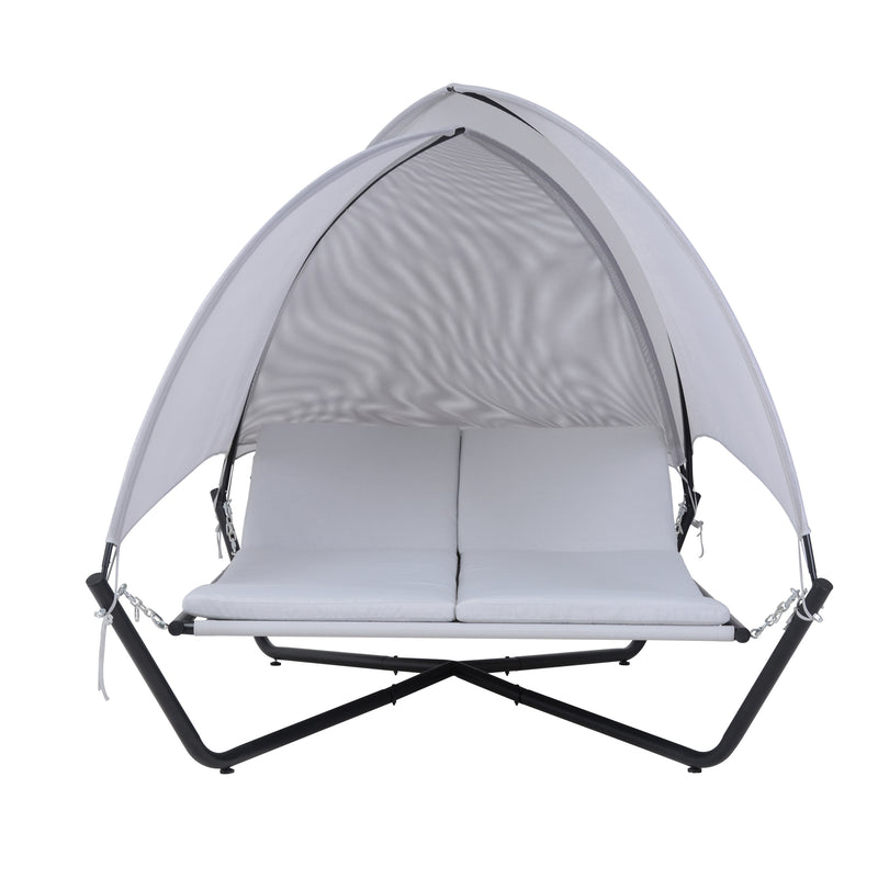 Deko Living - Outdoor Hammock Swing Lounge Daybed with Textilene Fabric Canopy