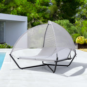 Deko Living - Outdoor Hammock Swing Lounge Daybed with Textilene Fabric Canopy