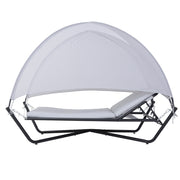 Deko Living - Outdoor Hammock Swing Lounge Daybed with Textilene Fabric Canopy