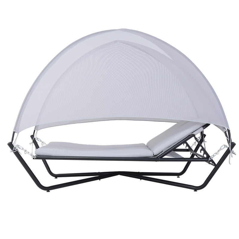 Deko Living - Outdoor Hammock Swing Lounge Daybed with Textilene Fabric Canopy
