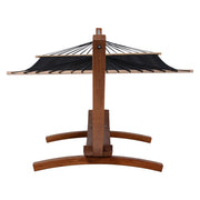 Deko Living - Outdoor Cedar Wood Hammock with Black Textilene Fabric