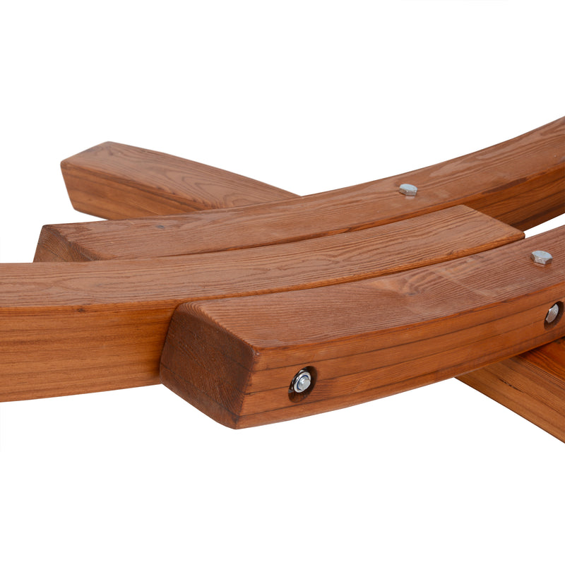 Deko Living - Outdoor Cedar Wood Hammock with Black Textilene Fabric