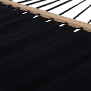 Deko Living - Outdoor Cedar Wood Hammock with Black Textilene Fabric