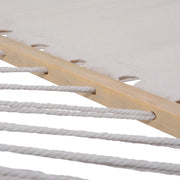 Deko Living - Outdoor Cedar Wood Hammock with White Textilene Fabric